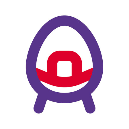 Contemporary egg-style chair for leisure.のイラスト素材