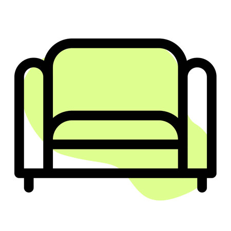 Chesterfield sofa, upholstered furniture suitable for seating.のイラスト素材