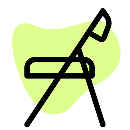 Foldable chair usually used in larger gatherings.のイラスト素材