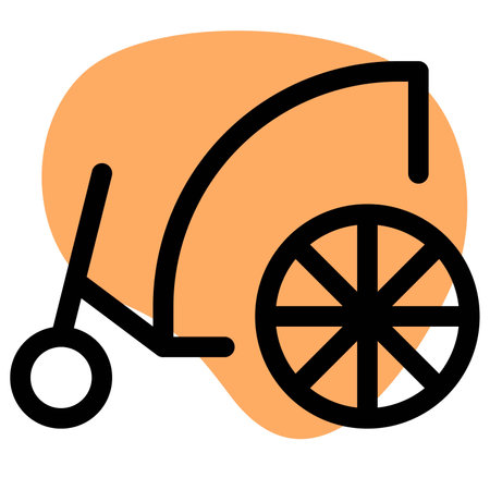 Bath chair, a vintage design of wheelchair.のイラスト素材