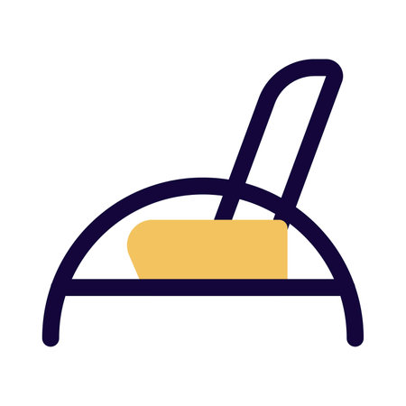 Rover chair attached in a steel frameのイラスト素材