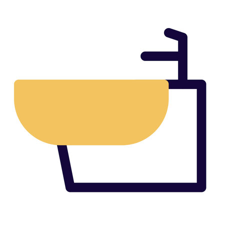 Luxury toilet bidet seat with faucet.のイラスト素材