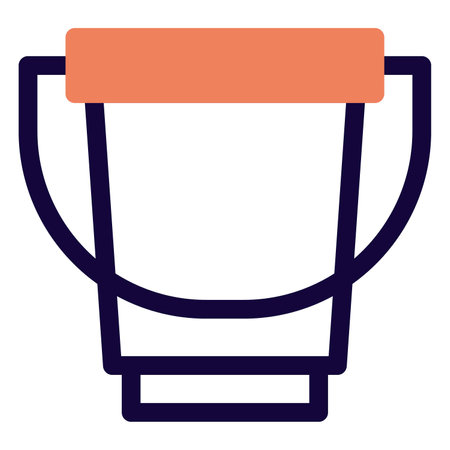 Bucket used for holding and carrying water.のイラスト素材