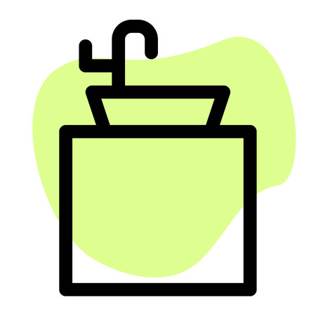 Vessel basin setup on a cabinetのイラスト素材