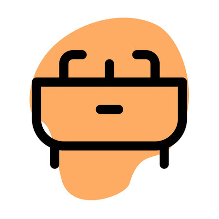 Single burner gas stove in kitchen.のイラスト素材