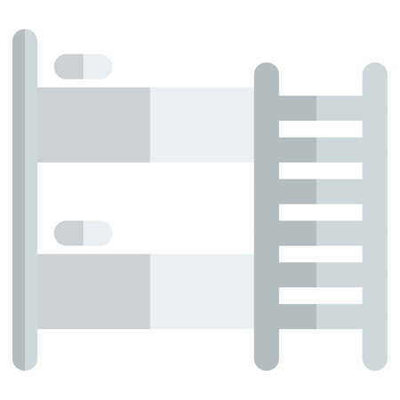 Ladder attached in bunkbed for convenience.のイラスト素材