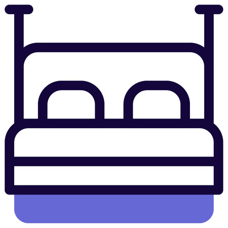Soft mattress bed for relaxation.のイラスト素材