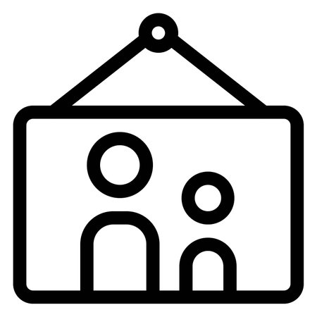 Wall mounted photo for decoration.のイラスト素材