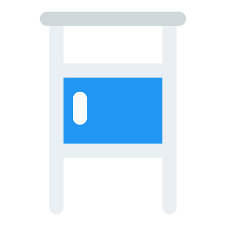 Movable bed side locker used by medical staff.のイラスト素材