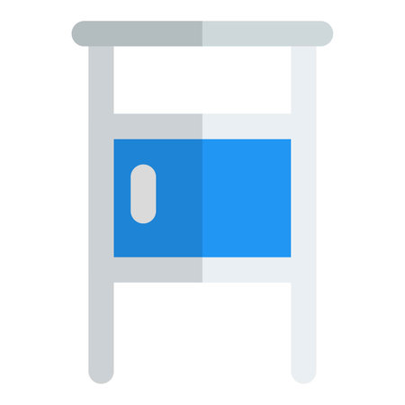Movable bed side locker used by medical staff.のイラスト素材