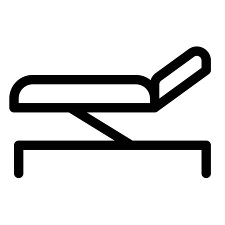 Foldable couch used as patient support during examine.のイラスト素材