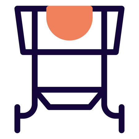 Adjustable baby cradle with wheels.のイラスト素材