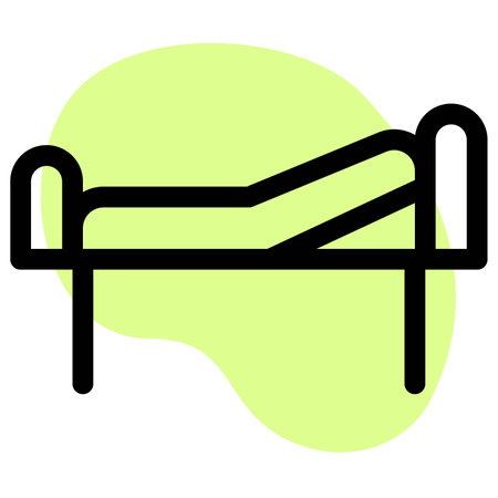 Medical fowler bed with headboard.のイラスト素材