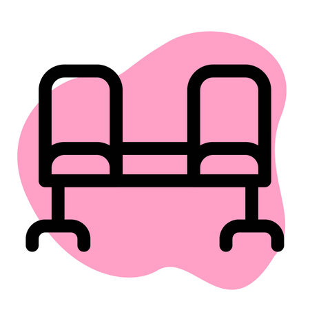 Setup of waiting room chairs for patients.のイラスト素材