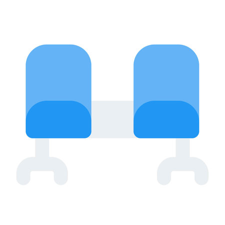Setup of waiting room chairs for patients.のイラスト素材