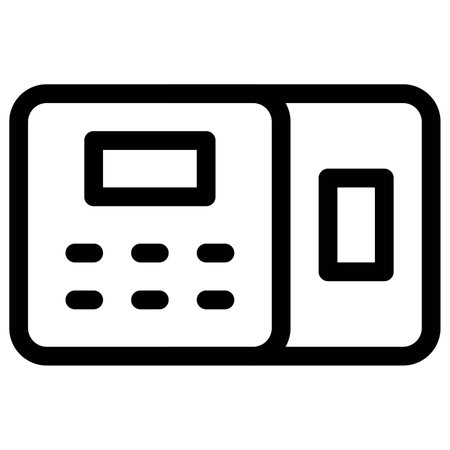 Biometric machine for time attendance of employeesのイラスト素材