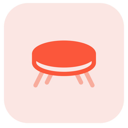 Wooden round coffee table for lounge.のイラスト素材