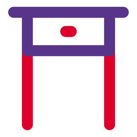 End table with drawer placed in room corner.のイラスト素材