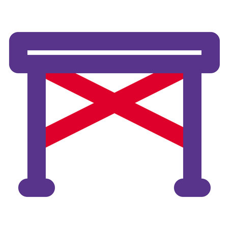 Outdoor cafes commonly use folding table.のイラスト素材