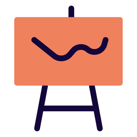 Canvas board on easel for drawing workのイラスト素材