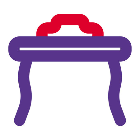 Vintage style wooden desk with chestのイラスト素材