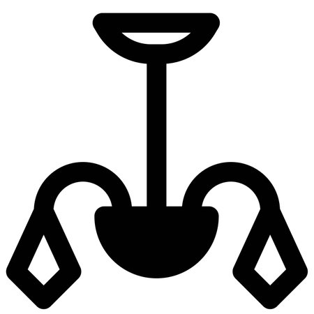 Multi-arm, decorative light fixture hanging.のイラスト素材