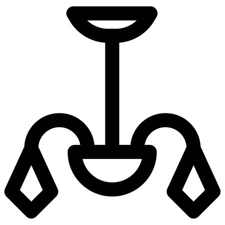 Multi-arm, decorative light fixture hanging.のイラスト素材