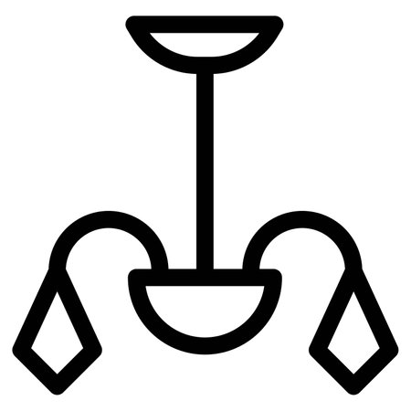 Multi-arm, decorative light fixture hanging.のイラスト素材