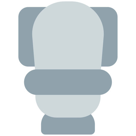 Western toilet with wall mounted flushのイラスト素材