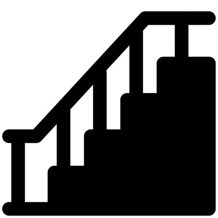 Staircase with spindles for extensive supportのイラスト素材