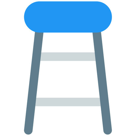 Ladder stool with cushioning and footrestのイラスト素材