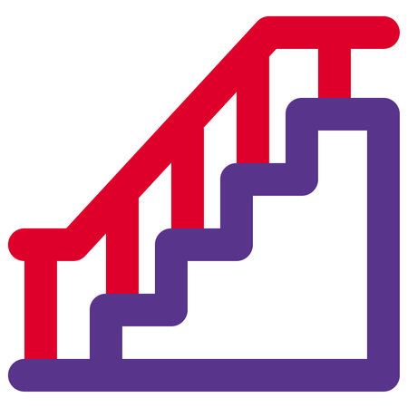 Staircase with spindles for extensive supportのイラスト素材