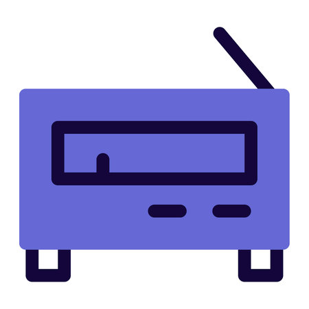 Am and fm receiver with antenna.のイラスト素材