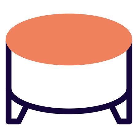 Cushioned stool for foot support.のイラスト素材