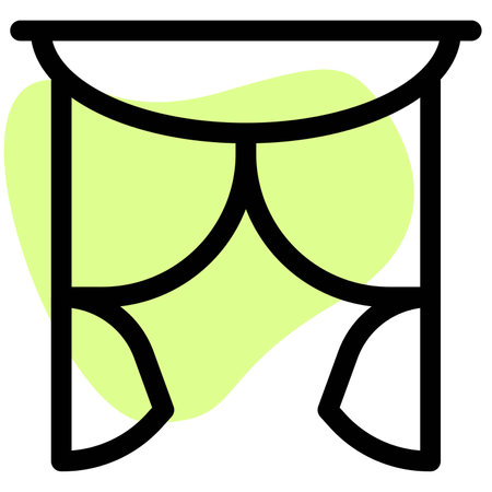 Decorative drape hanging on a rod.のイラスト素材