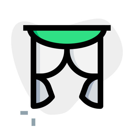 Decorative drape hanging on a rod.のイラスト素材