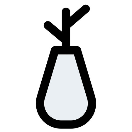 Ceramic vase holding an artificial plantのイラスト素材