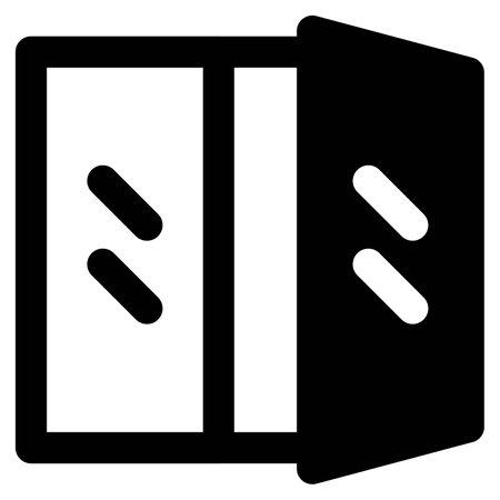 Stylish casement window for exterior.のイラスト素材
