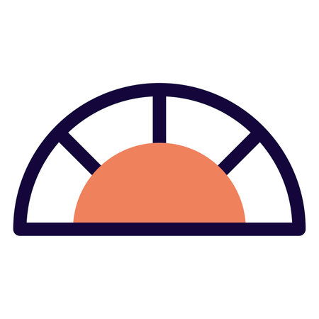 Fanlight window, efficient ventilation for interior spaces.のイラスト素材