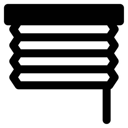 Venetian blinds, a strip curtain for window.のイラスト素材
