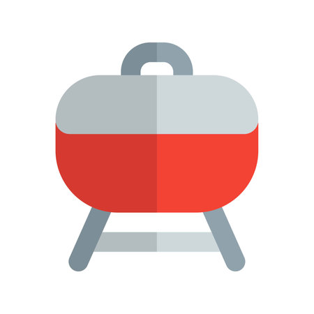 Portable barbecue for small gathering.のイラスト素材