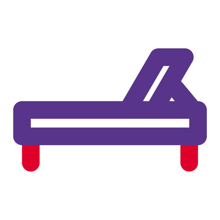 Wooden beach bed or sunlounger.のイラスト素材