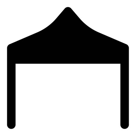 Pop-up canopy hung placed on stands.のイラスト素材
