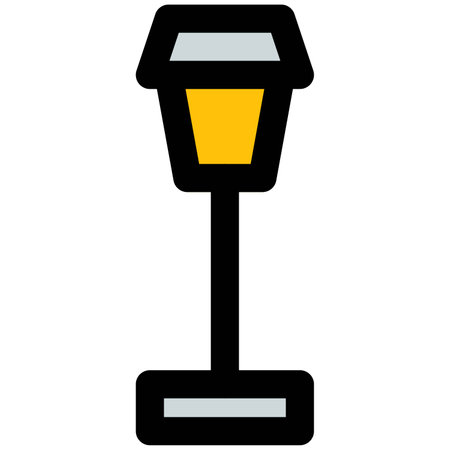 Garden lamp for providing lighting during dark.のイラスト素材