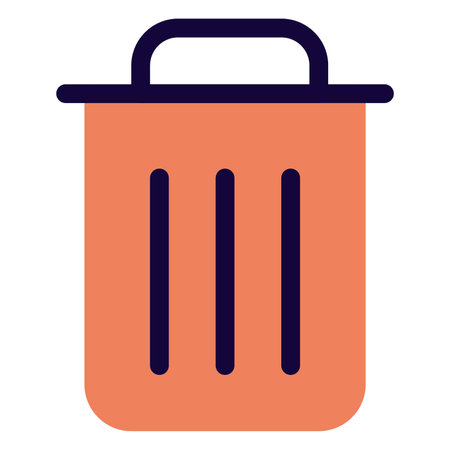 Indoor garbage can made of metal.のイラスト素材