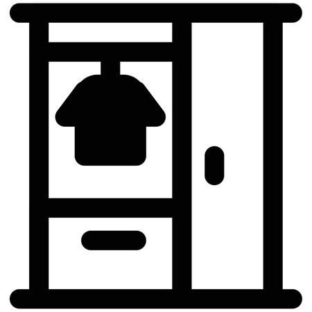 Room interior with modular stylish wardrobe.のイラスト素材