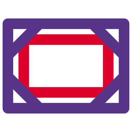 Glass photo frame with decorative border.のイラスト素材