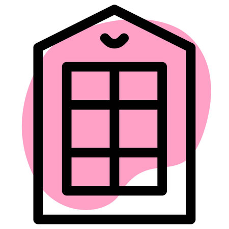 Photo frame in the form of house.のイラスト素材