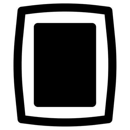 Photograph safely contained in wooden frame.のイラスト素材