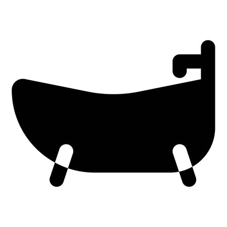 Stylish bathtub, a bathroom fixture.のイラスト素材